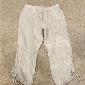 Charter Club linen Capris with optional Ruched or Straight sides